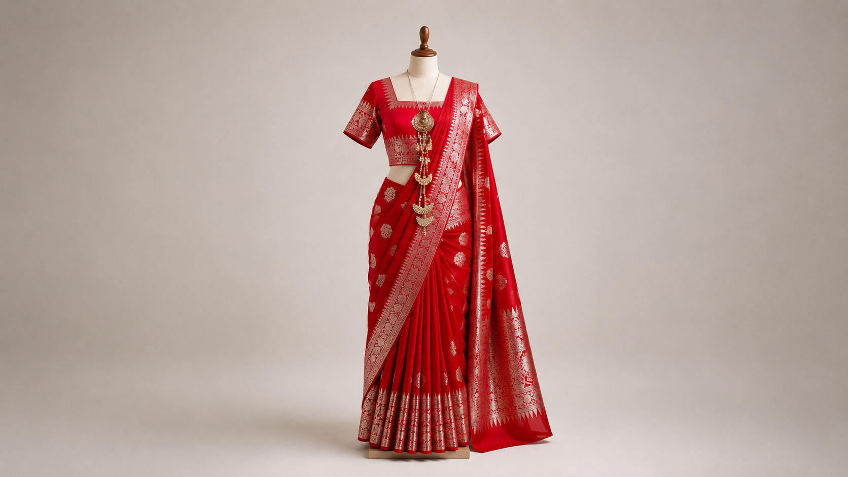 Red Banarasi Saree