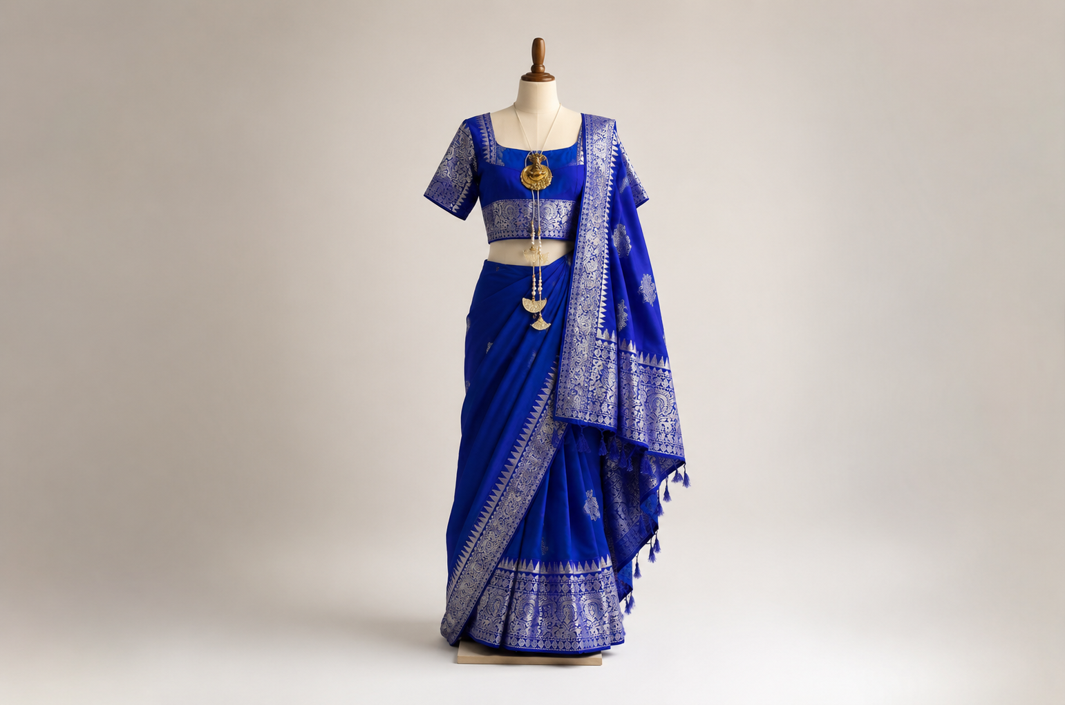 Blue Banarasi Saree